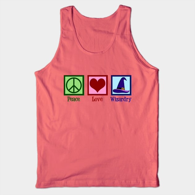 Peace Love Wizardry Tank Top by epiclovedesigns